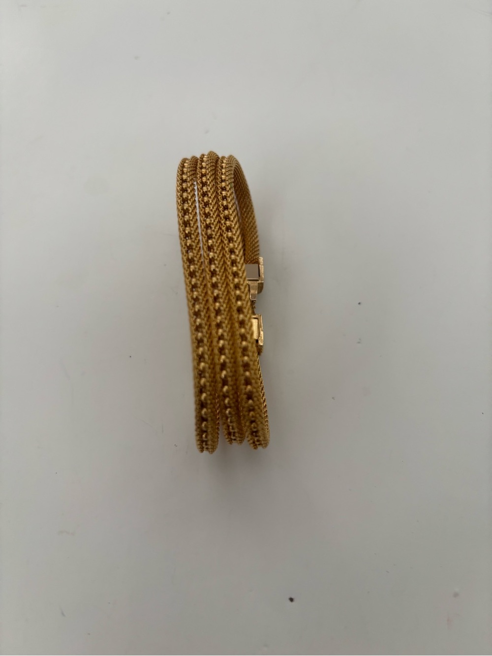 Gold-Tone Triple-Mesh Bracelet - Picture 9 of 15